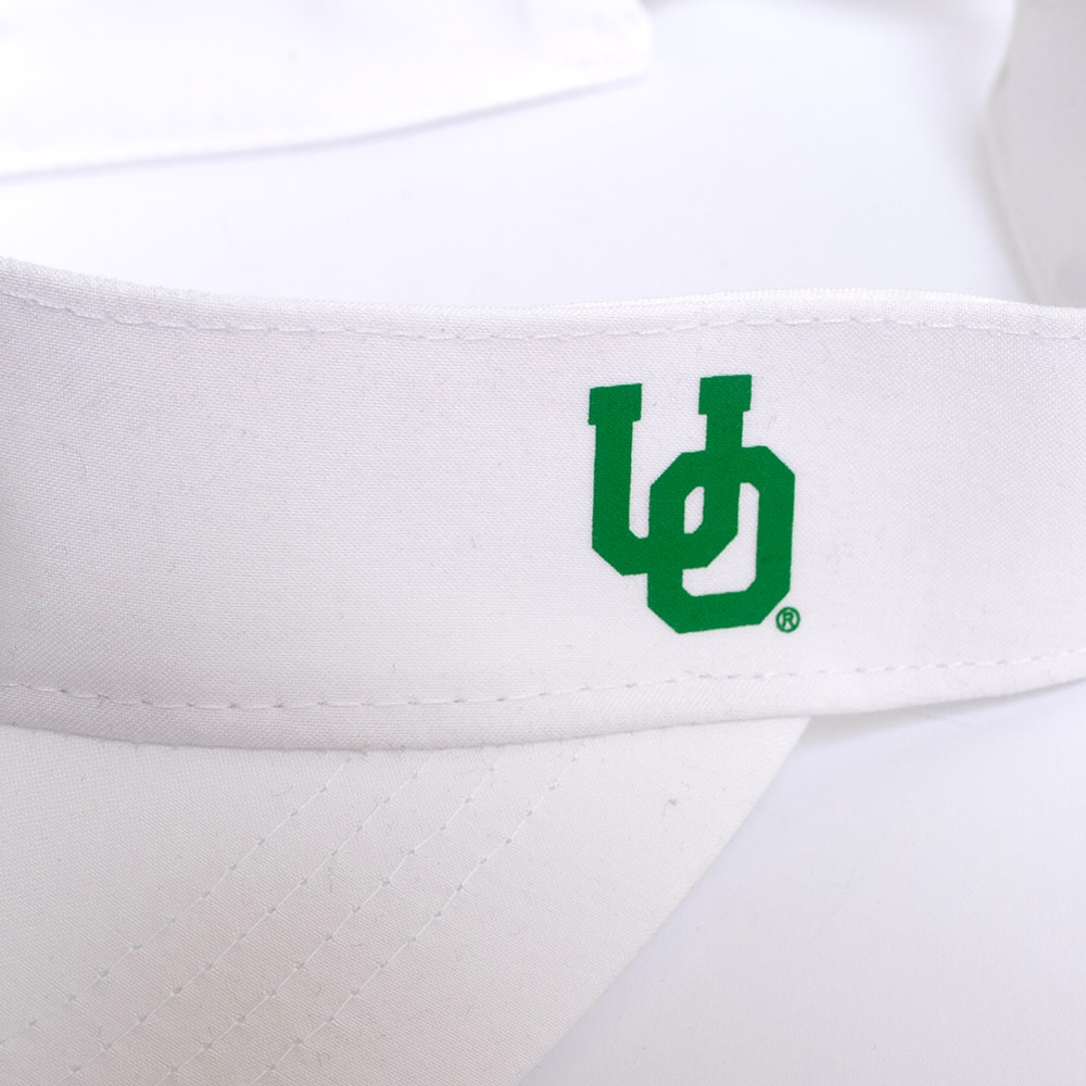 Interlocking UO, Zoozatz, White, Visor, Polyester, Accessories, Unisex, Softball, Tie Back, 744204